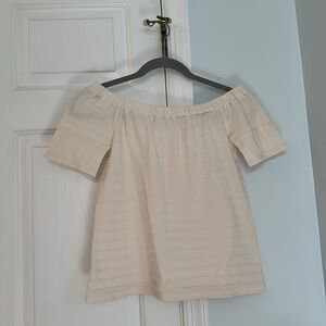 Madewell Cream Off-Shoulder Top